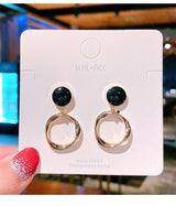 Round Small Circle White Fungus Ring Earrings – Thoughtful Gifts — 5