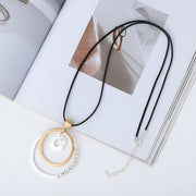 Minority Design Ring Sweater Chain Long Necklace – Jewelry Gift Ideas — 7