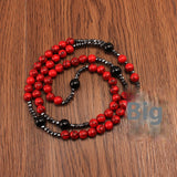 Natural Stone 8mm Black Agate Haematite Cross – Jewelry Gift Ideas — 1