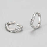 S925 Sterling Silver Simple Diamond Earrings Women's – Gifts for Her — 4