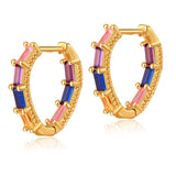 Women's Retro Peach Heart Round Earrings – Gifts for Her — 14