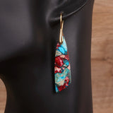 Geometric Flower Shape Pendant Earrings – Jewelry Gift Ideas — 19