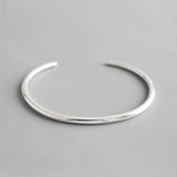 Simple Circle Sterling Silver Bangles – Small Gift Ideas — 1