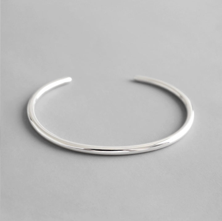Simple Circle Sterling Silver Bangles – Small Gift Ideas — 1
