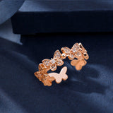 Fashion Micro Diamond Dancing Butterfly Ring – Stylish Gifts — 7