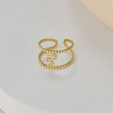 French Niche Design Double Line Pattern Opening Ring – Everyday Gifts — 4