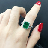 Light Luxury And Exquisite Square Emerald Ring – Jewelry Gift Ideas — 4