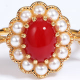 Flower Pearl Gemstone S925 Silver Ring Lady – Holiday Gift Ideas — 2