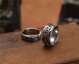 Skull Couple Ring Vintage Old Domineering Men's Cross – Gifts for Him — 14