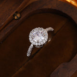 Round Zircon Wedding Ring Double Row Diamond Ball – Gifts for Couples — 5