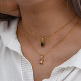 Stainless Steel Simple Square Zircon Pendant – Jewelry Gift Ideas — 4