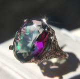 Purple Zircon Platinum Plated Ring – Practical Gifts — 2