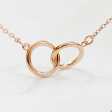 Circle double ring necklace – Jewelry Gift Ideas — 5