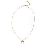 Simple Clavicle Teeth Moon Beads Necklace – Jewelry Gift Ideas — 1