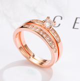 Rose gold ring with diamonds – Meaningful Gifts — 6