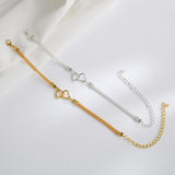Anklet Fashion Flat Chain Two Hearts – Stylish Gifts — 5