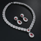 Bride's Round Zircon Wax Earrings Necklace Set – Jewelry Gift Ideas — 9