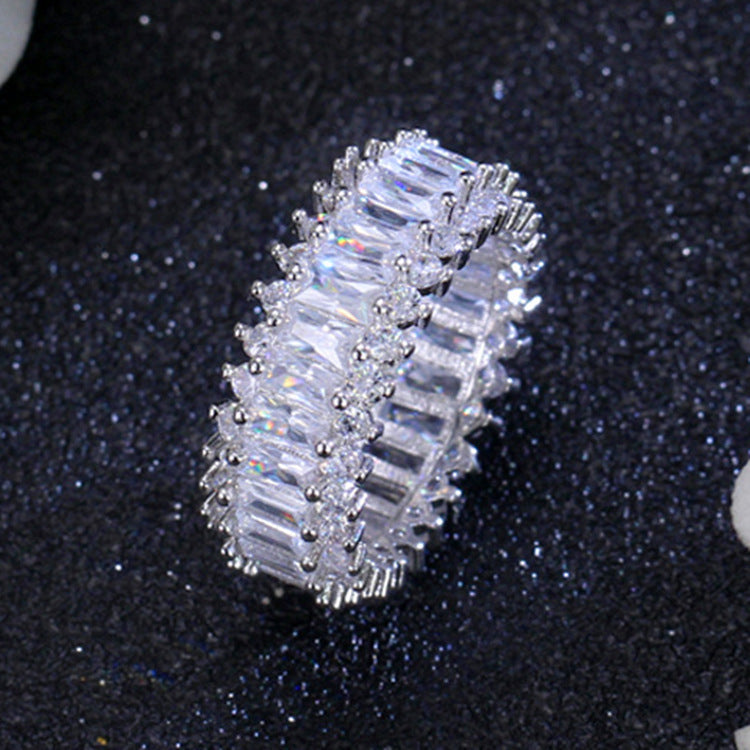 Women's Long Zircon Ring With Diamond Ring Accessories – Stylish Gifts — 1