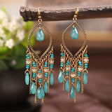 Antique Gold Plated Long Tassel Earrings For Women – Gifts for Her — 4