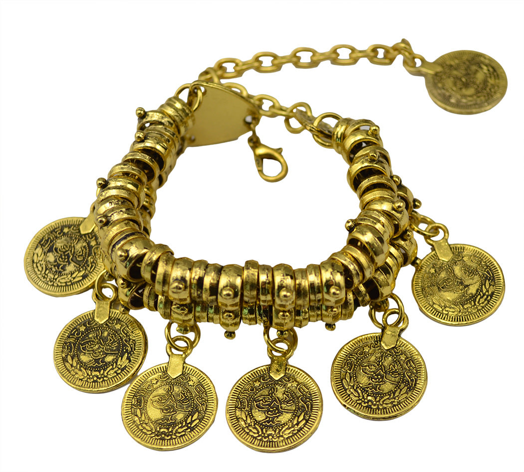 Coin short bracelet and anklet dual purpose – Jewelry Gift Ideas — 1