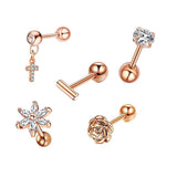 Geometric Stainless Steel Zircon Earrings – Stylish Gifts — 9