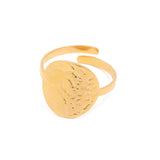 Women's Retro Lava Round All-match Titanium Steel Ring – Gifts for Her — 11