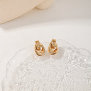 Temperament Youthful-looking Ring Earrings Metal – Everyday Gifts — 9