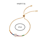 Bronze Colored Zircon Flower Pendant Shrink Pull – Jewelry Gift Ideas — 5