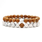 Turquoise Natural Stone Yoga Couple Set Bracelet – Jewelry Gift Ideas — 1