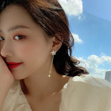 Silver Needle Star Tassel Earrings Long Earrings – Stylish Gifts — 3