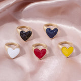 Matte Gold And Matte Silver Nectarine Heart Ring – Gift Ideas — 1