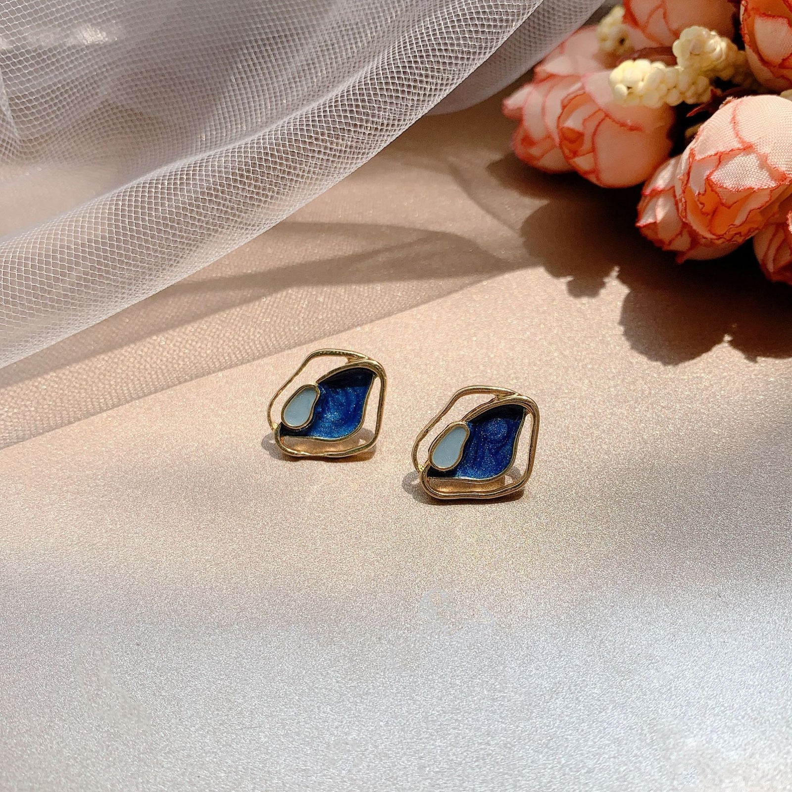 S925 Silver Stud Earrings Simple Women's Small – Gifts for Her — 1