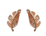 Female Fashion Temperament Diamond Feather Stud – Stylish Gifts — 1