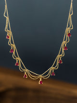 Gold-plated Lace Tassel Imitation Ruby Vintage – Jewelry Gift Ideas — 2