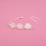 Luminous Copper Flower Piece Silver Drip Bracelet – Jewelry Gift Ideas — 3