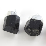 Natural Black Tourmaline Rough Unshaped Pendant – Jewelry Gift Ideas — 3