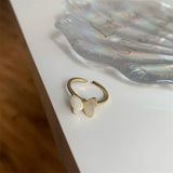 Butterfly Pearl Drop Glaze Opening Ring Female – Gifts for Her — 9