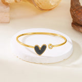 Hollow Drop Oil Heart Shape With Diamond Bracelet – Jewelry Gift Ideas — 8