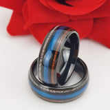 Polished Electric Black Inlaid Deerhorn Ring – Useful Gifts — 3