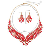 Creative Crystal Collarbone Necklace Earring Set – Jewelry Gift Ideas — 3