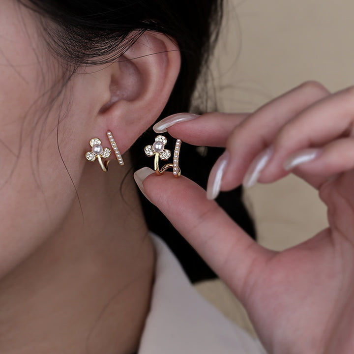Popular Earrings Front And Back Wear Small Fresh – Small Gift Ideas — 1