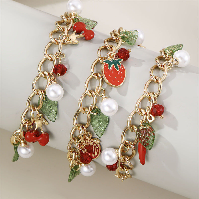Valentine's Day Bracelet Red Accessories Cherry – Stylish Gifts — 1