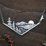 Wandering River Valley Sunset Natural Necklace – Jewelry Gift Ideas — 1