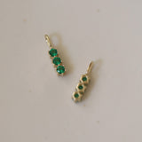 Three Emerald Zircon Necklace With A Single – Jewelry Gift Ideas — 5