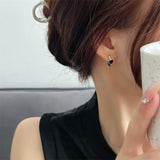 Black Love Heart Earrings Female Summer Ear Clip – Gifts for Her — 8