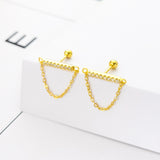 Full Zirconium Straight Rod Silver Earrings – Meaningful Gifts — 6