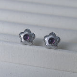 Fashion Craft Purple Flower Earrings – Stylish Gifts — 4