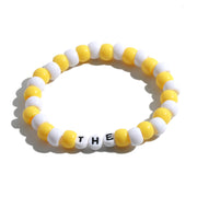 Colorful Beach Boho Ball Alphabet Bracelet – Jewelry Gift Ideas — 12