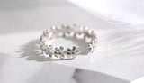 Lovely quality flower hollow plain silver ring – Useful Gifts — 9