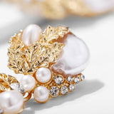 Alloy gold leaf earrings – Thoughtful Gifts — 3
